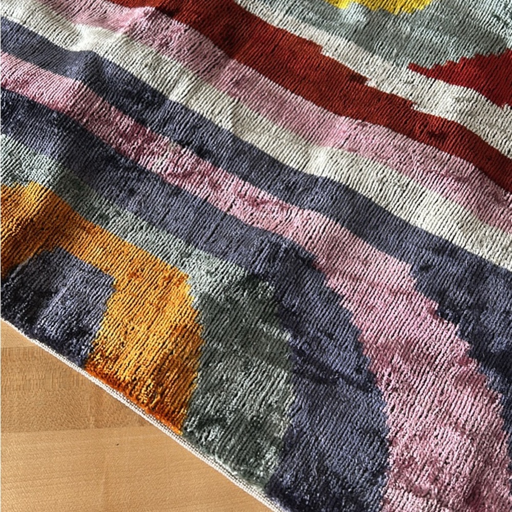Colorful IKAT Abstract Patterned pillow cover extra long NEW - Picture 5 of 6